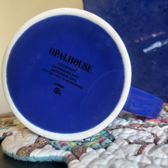 "K" Opal House Stoneware Monogram Personal Name Initial Mug - Picture 3 of 3